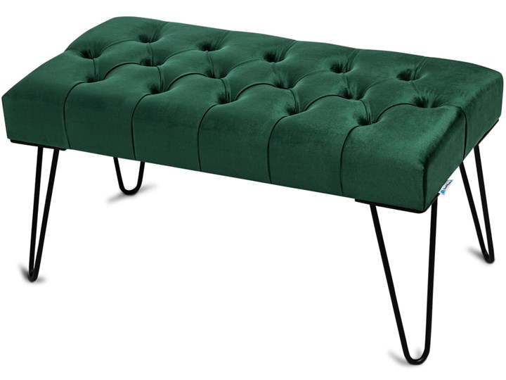 Ławka Pikowana Industrialna PIN VELVET - LOFT Pomieszczenie Sypialnia