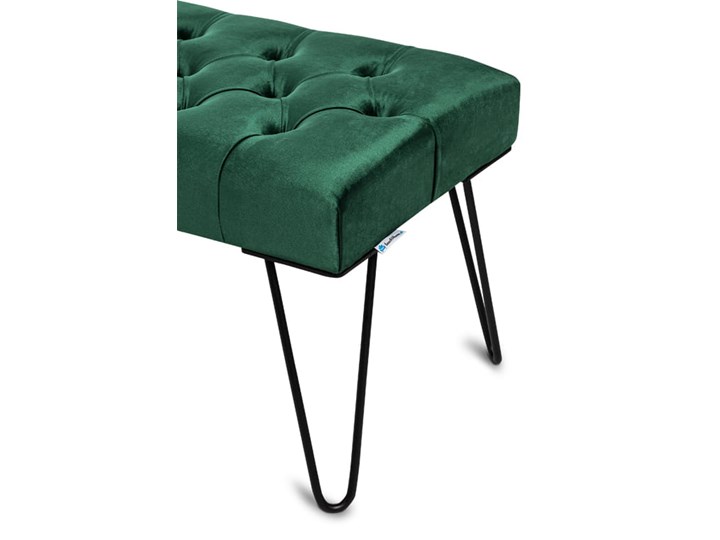 Ławka Pikowana Industrialna PIN VELVET - LOFT Pomieszczenie Salon Materiał obicia Tkanina