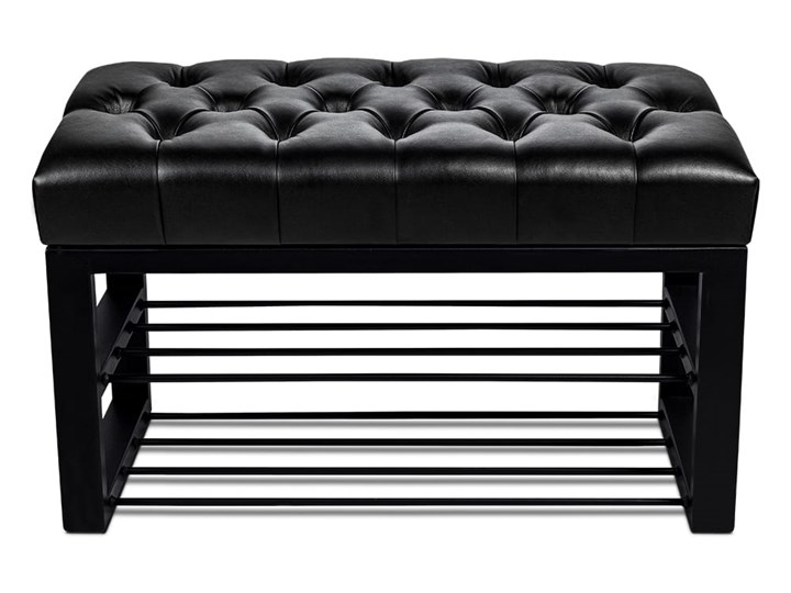Ławka Pikowana do przedpokoju Industrialna SHELF SKIN - LOFT Kategoria Ławki do salonu