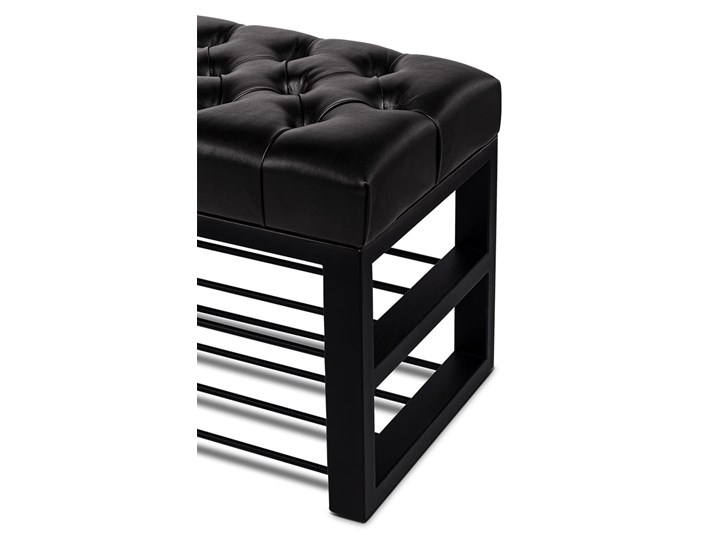 Ławka Pikowana do przedpokoju Industrialna SHELF SKIN - LOFT Kategoria Ławki do salonu