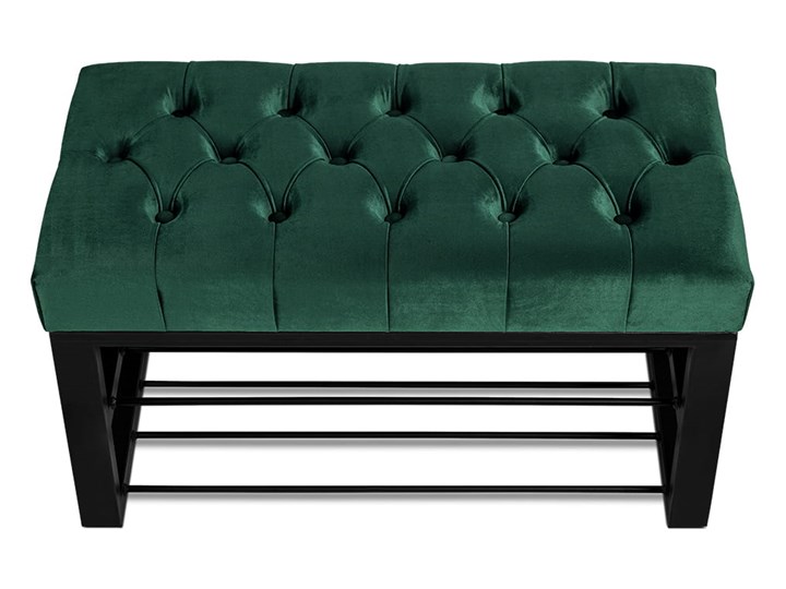 Ławka Pikowana do przedpokoju Industrialna SHELF VELVET - LOFT Kategoria Ławki do salonu