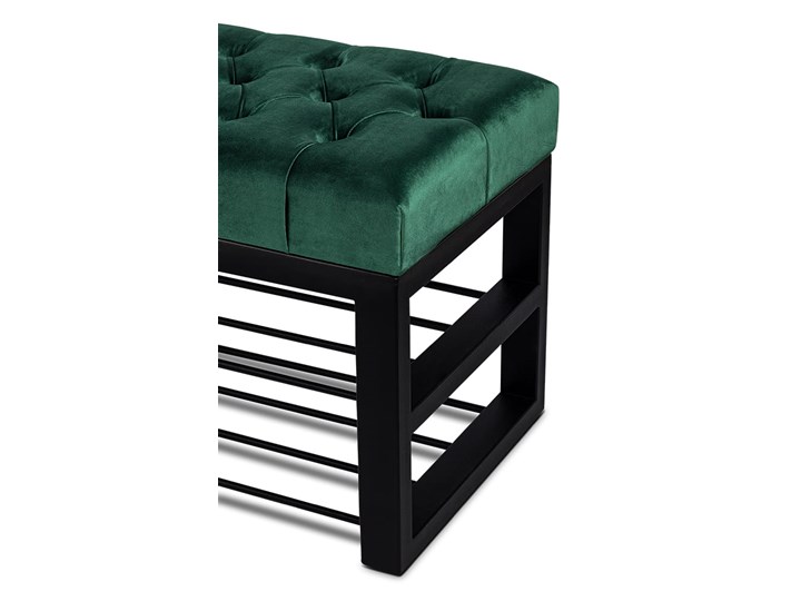 Ławka Pikowana do przedpokoju Industrialna SHELF VELVET - LOFT Styl Industrialny Materiał nóżek Metal