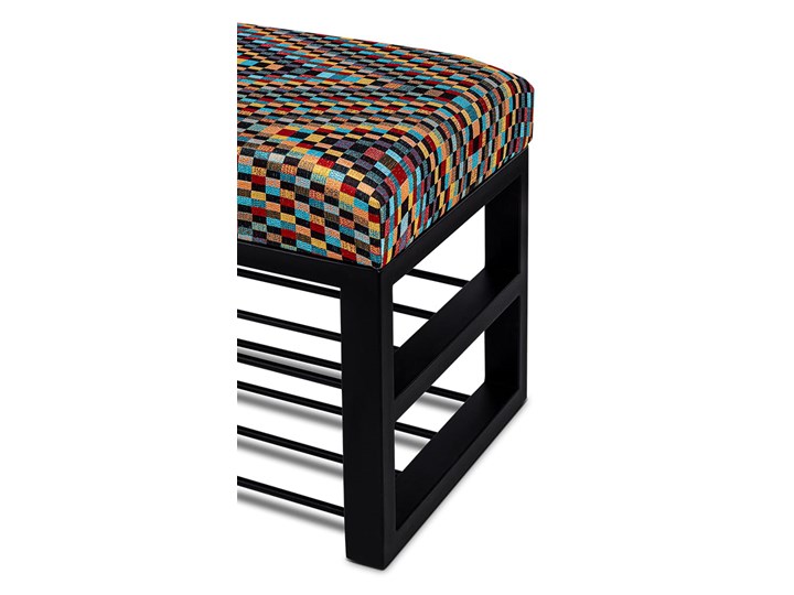Ławka Tapicerowana do przedpokoju Industrialna SHELF JUNGLE- LOFT Pomieszczenie Salon Materiał obicia Tkanina