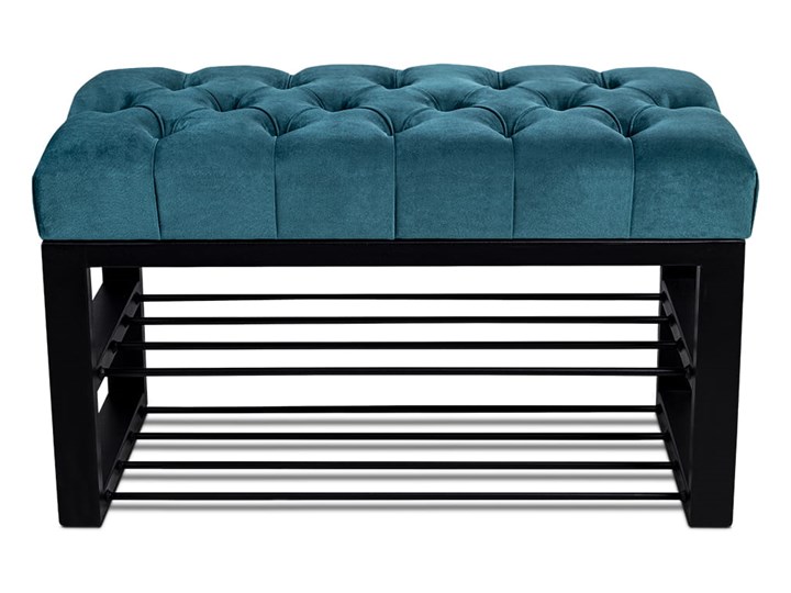 Ławka Pikowana do przedpokoju Industrialna SHELF LOREN - LOFT Pomieszczenie Salon