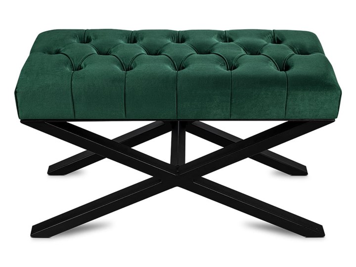 Ławka Pikowana Industrialna CROSS VELVET - LOFT Materiał obicia Tkanina