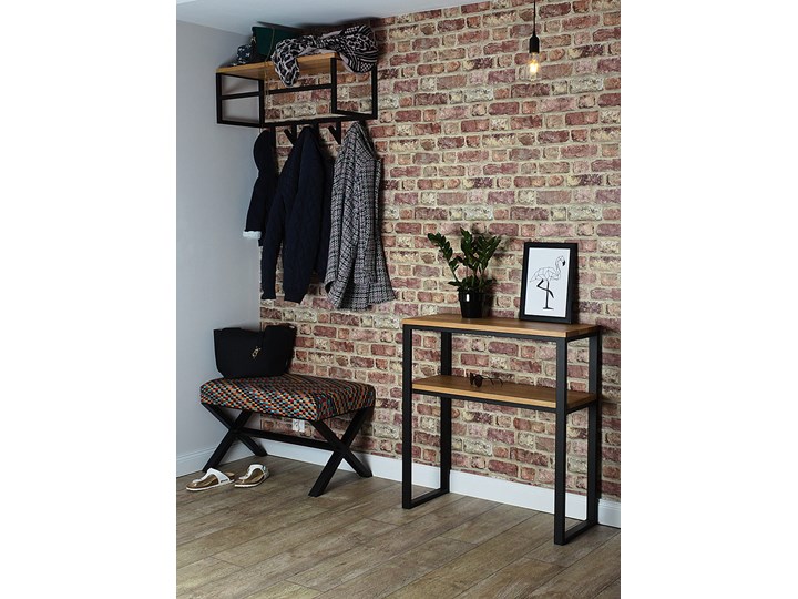 Ławka Tapicerowana Industrialna SHARP STYLE - LOFT Styl Minimalistyczny Materiał obicia Skóra ekologiczna
