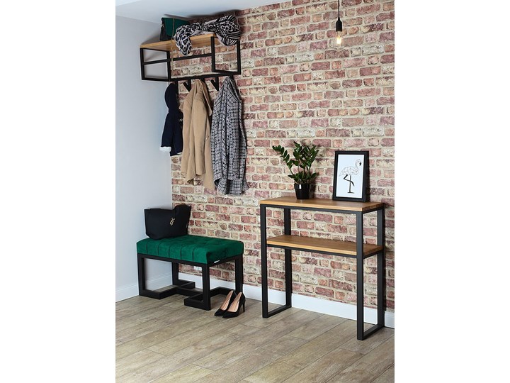 Ławka Pikowana Industrialna TWIN VELVET - LOFT Materiał obicia Tkanina Kategoria Ławki do salonu