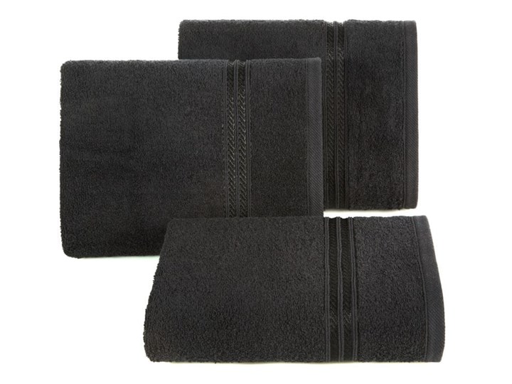Ręcznik 70X140 Eurofirany LORI czarny 450g/m2