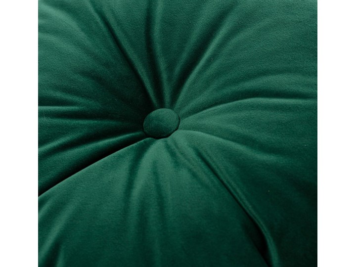 Poduszka Candy Dot, butelkowa zieleń, 37 cm, Posh Velvet Aksamit Poduszka dekoracyjna Okrągłe Poliester Kolor Zielony