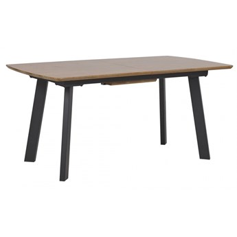 Rozkładany stół do jadalni 160/200 x 90 cm ciemne drewno z czarnym SALVADOR kod: 4251682243483