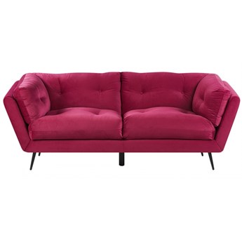 Sofa 3-osobowa welurowa burgundowa LENVIK kod: 4251682247016