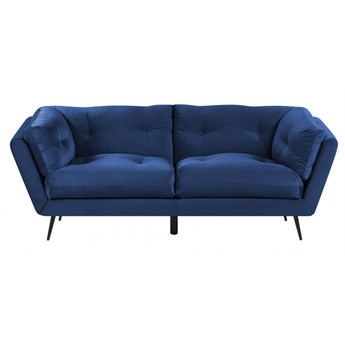 Sofa 3-osobowa welurowa niebieska LENVIK kod: 4251682247030