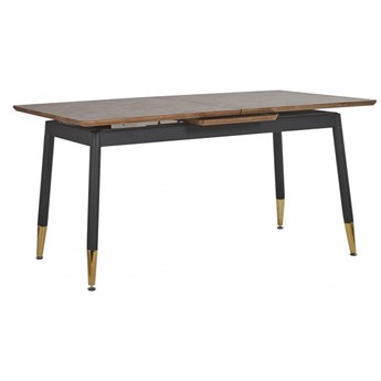 Rozkładany stół do jadalni 160/200 x 80 cm ciemne drewno z czarnym CALIFORNIA kod: 4251682243452