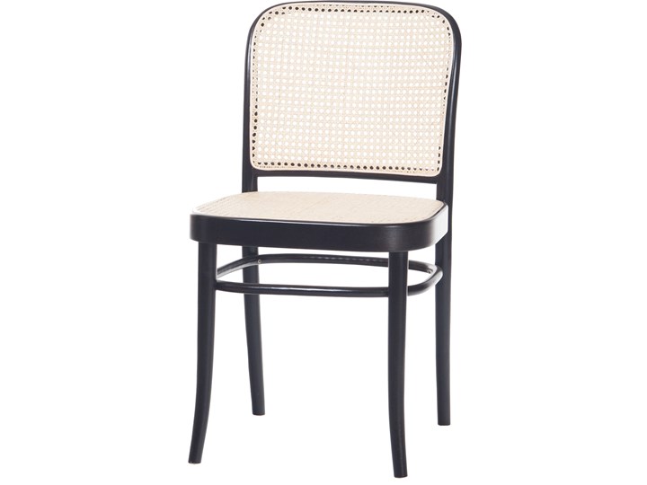Krzesło 811 Black Grain z ratanową plecionką Cane, TON Wysokość 80 cm Wysokość 46 cm Rattan Pomieszczenie Kuchnia Płyta MDF Szerokość 45 cm Drewno Tradycyjne Głębokość 41 cm Tkanina Głębokość 53 cm Styl Nowoczesny
