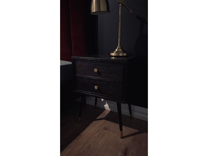 Para szafek nocnych Blackie , Pastform Furniture Płyta MDF Styl Glamour Drewno Metal Styl Minimalistyczny