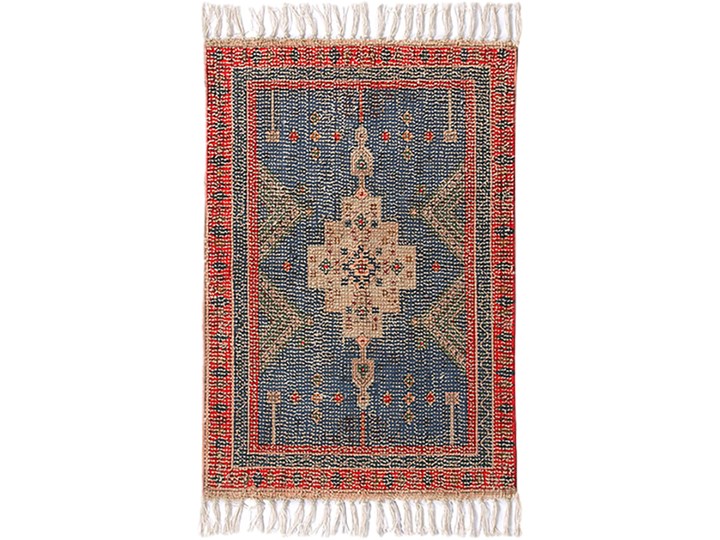 Mata łazienkowa czerwono-niebieska 60x90, HKliving 60x90 cm Bawełna Drewno Kolor