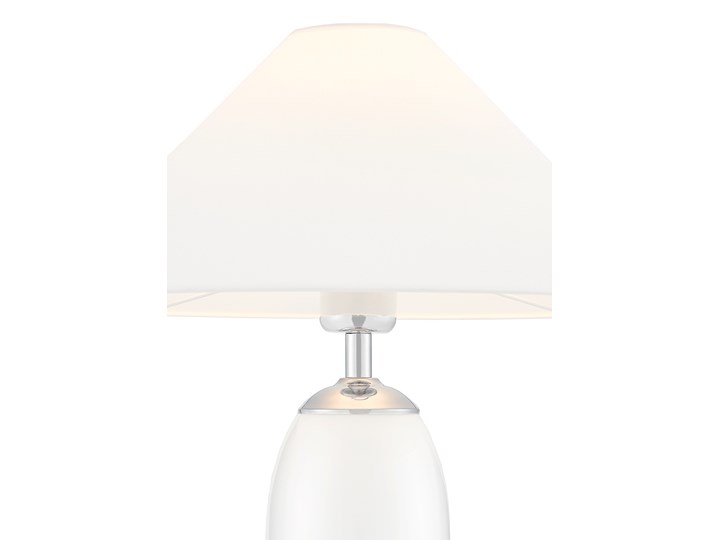 Lampa stołowa Rea chrom/biały, Kaspa Wysokość 60 cm Lampa z kloszem Lampa LED Styl Klasyczny