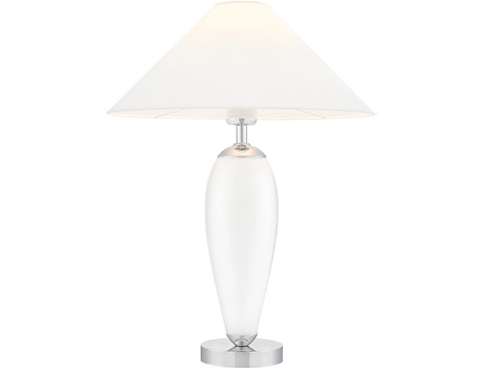 Lampa stołowa Rea chrom/biały, Kaspa Styl Klasyczny Lampa LED Wysokość 60 cm Lampa z kloszem Kategoria Lampy stołowe