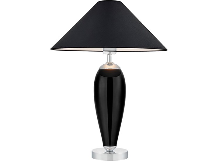 Lampa stołowa Rea chrom/czarny, Kaspa Wysokość 60 cm Lampa LED Lampa z kloszem Styl Klasyczny Kategoria Lampy stołowe