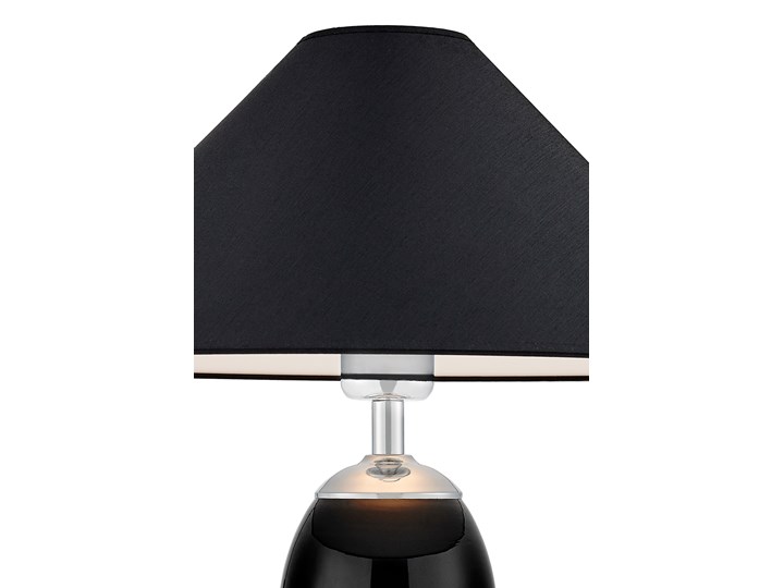 Lampa stołowa Rea chrom/czarny, Kaspa Lampa LED Lampa z kloszem Wysokość 60 cm Styl Klasyczny