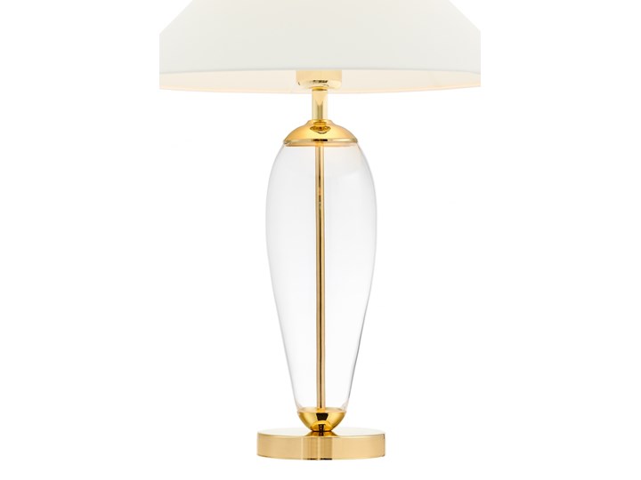 Lampa stołowa Rea złoty/transparent/biały, Kaspa Lampa z kloszem Wysokość 60 cm Styl Klasyczny Lampa LED Kategoria Lampy stołowe