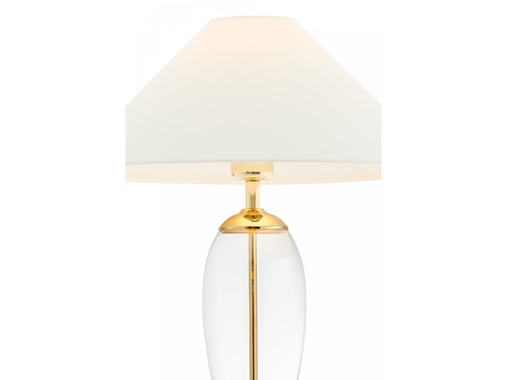 Lampa stołowa Rea złoty/transparent/biały, Kaspa Styl Klasyczny Lampa z kloszem Wysokość 60 cm Lampa LED Kategoria Lampy stołowe