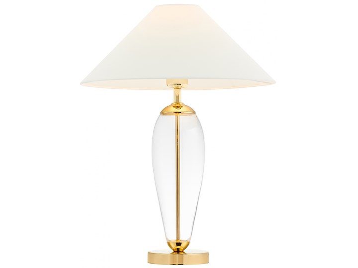 Lampa stołowa Rea złoty/transparent/biały, Kaspa Lampa z kloszem Wysokość 60 cm Lampa LED Styl Klasyczny