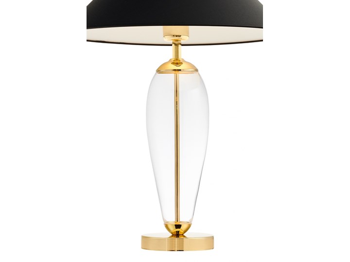 Lampa stołowa Rea złoty/transparent/czarny, Kaspa Lampa LED Wysokość 60 cm Lampa z kloszem Styl Klasyczny