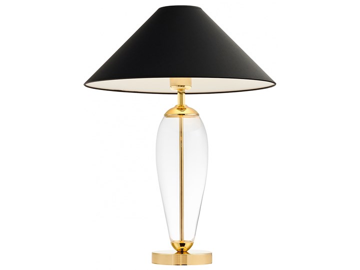 Lampa stołowa Rea złoty/transparent/czarny, Kaspa Lampa z kloszem Styl Klasyczny Lampa LED Wysokość 60 cm Kategoria Lampy stołowe