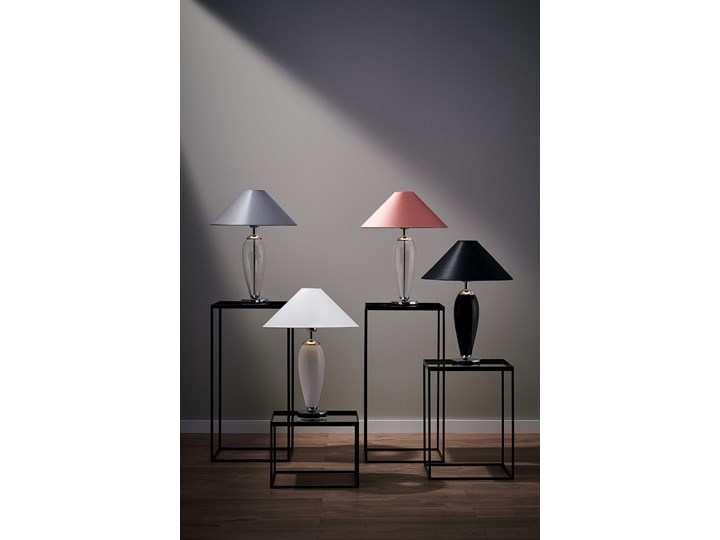 Lampa stołowa Rea złoty/transparent/czarny, Kaspa Wysokość 60 cm Lampa z kloszem Lampa LED Styl Klasyczny
