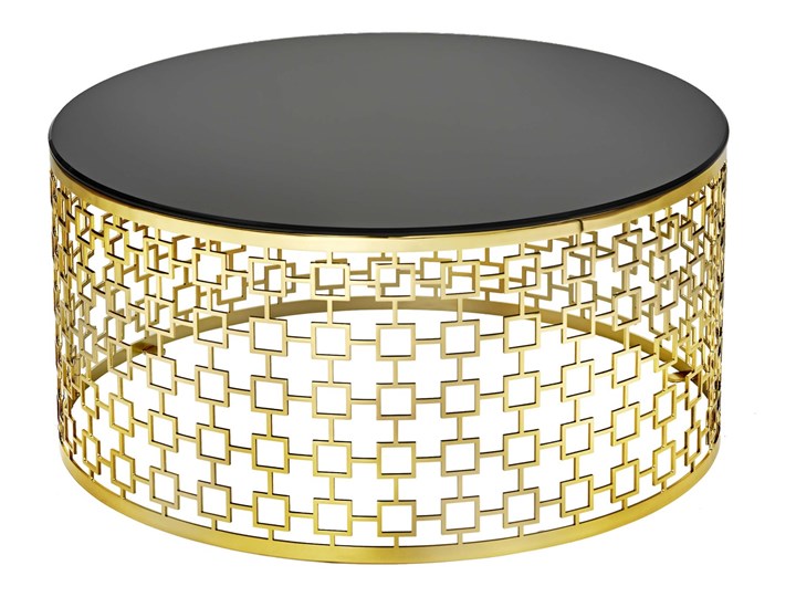 Brass 800 S Metal Stolik Stal Szkło Wysokość 37 cm Zestaw stolików Kategoria Stoliki i ławy