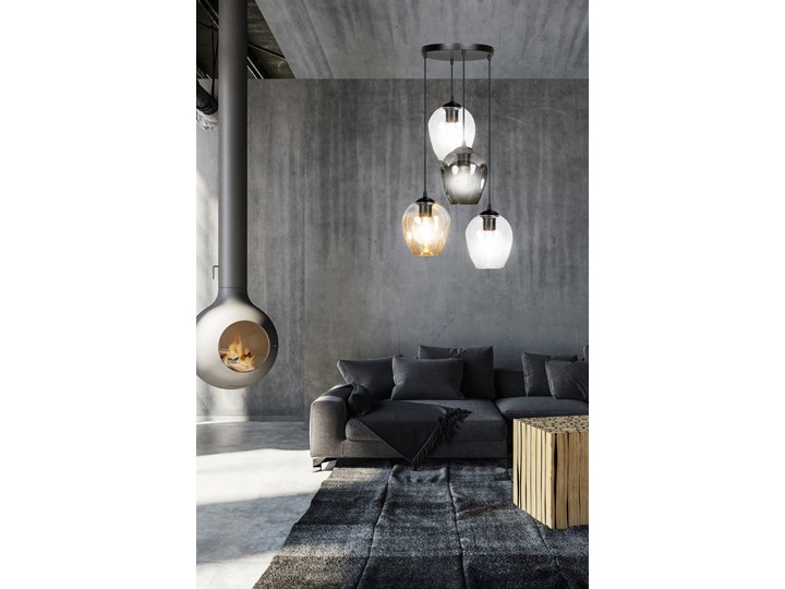 ISTAR 4 BL PREMIUM MIX lampa wisząca żyrandol nowoczesny szklane klosze NOWOŚĆ Ilość źródeł światła 4 źródła Metal Szkło Lampa LED Lampa z kloszem Styl Klasyczny