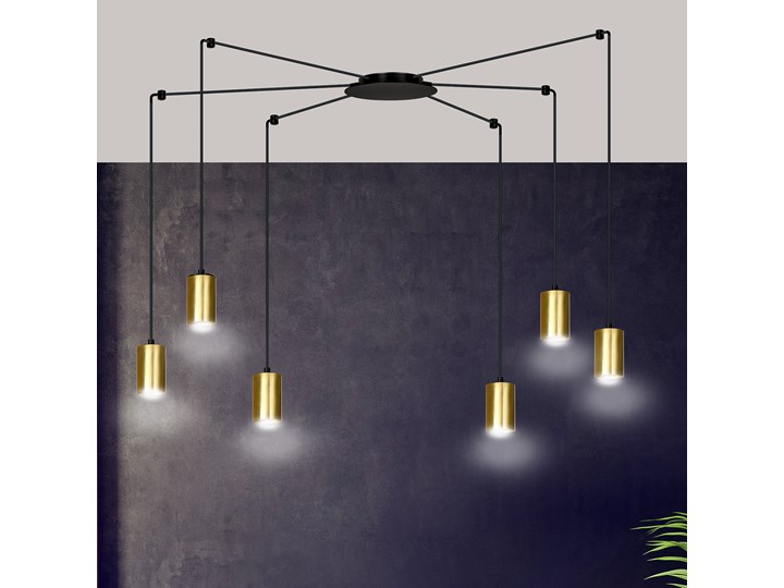 TRAKER 6 BL / GOLD 526/6 SPOT halogen punktowy dużo światła oryginalny DESIGN czarno złoty