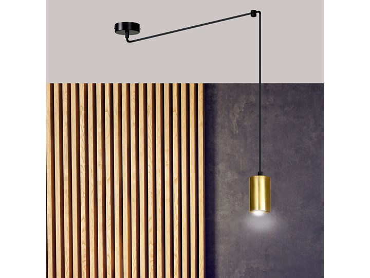 TRAKER 1 BL / GOLD 526/1 SPOT halogen punktowy dużo światła oryginalny DESIGN czarno złoty Lampa LED Metal Lampa z kloszem Ilość źródeł światła 1 źródło