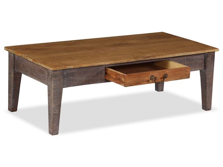 vidaXL Stolik kawowy w stylu vintage, lite drewno, 118 x 60 x 40 cm Długość 118 cm Szerokość 60 cm Rodzaj nóg Proste