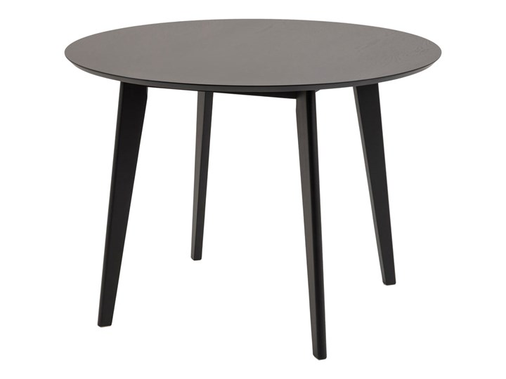 Černý stół z dekorem dębu Actona Roxby, ø 105 cm Drewno Kategoria Stoły kuchenne Rozkładanie