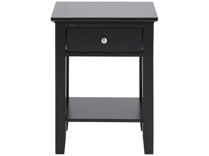 Szafka nocna Imbriale 45x63 cm z szufladą i półką czarna Typ Nocne Płyta laminowana Uniwersalne Płyta MDF Styl Glamour