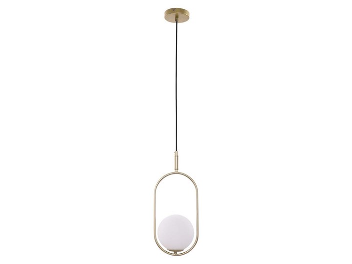 Żyrandol na lince CORDEL 1xG9/28W/230V Lampa z kloszem Metal Mosiądz Kolor Biały Szkło Styl Industrialny