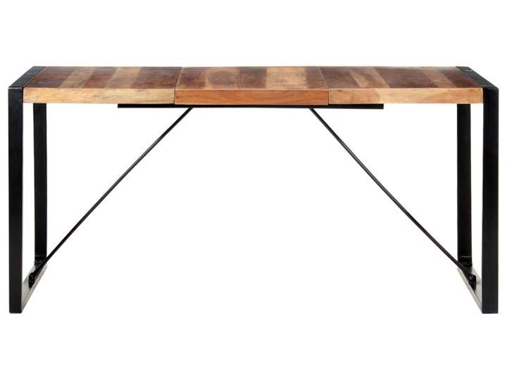 vidaXL Stół jadalniany, 160x80x75 cm, drewno stylizowane na sheesham Średnica Stal Kategoria Stoły kuchenne
