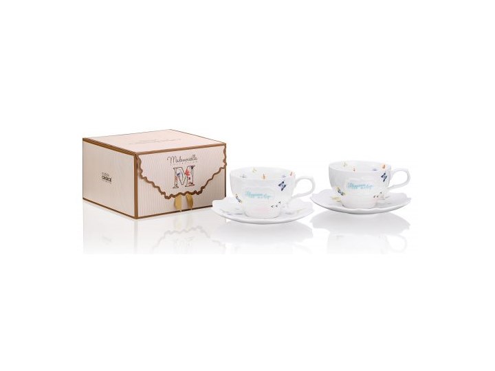 Zestaw 2 filiżanki z porcelany, Mademoiselle