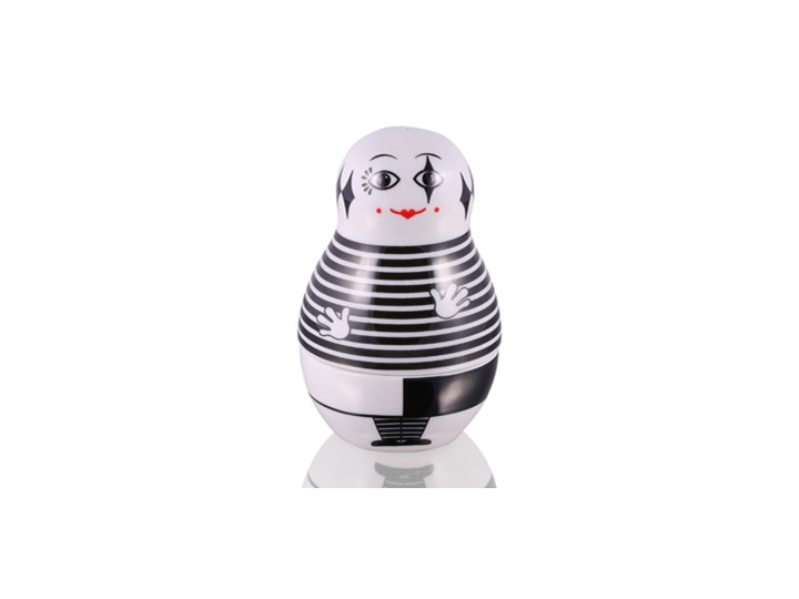 Porcelanowa solniczka i pieprzniczka - Matrioszka Pierrot Zestaw do przypraw Kategoria Przyprawniki Ceramika Kolor Czarny