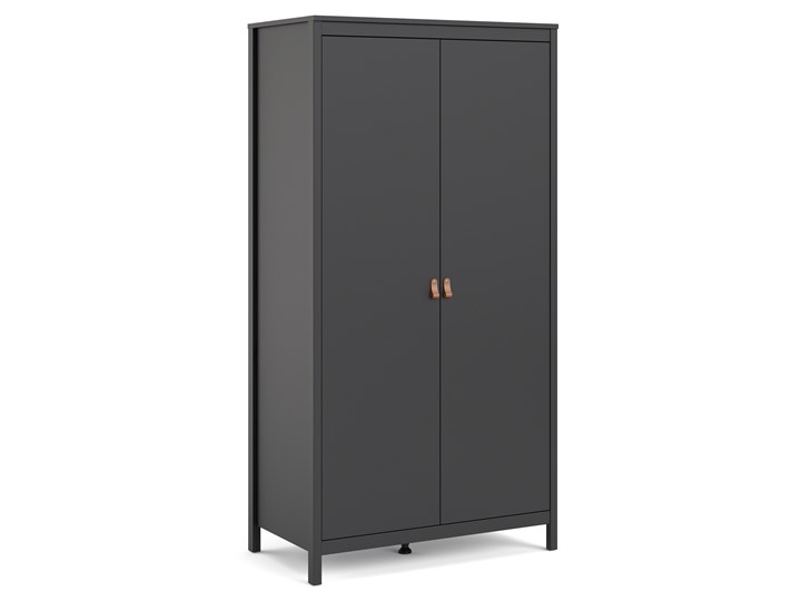 Dwudrzwiowa szafa ubraniowa Madrid 2D czarny mat Ilość drzwi Dwudrzwiowe Głębokość 58 cm Wysokość 199 cm Styl Minimalistyczny
