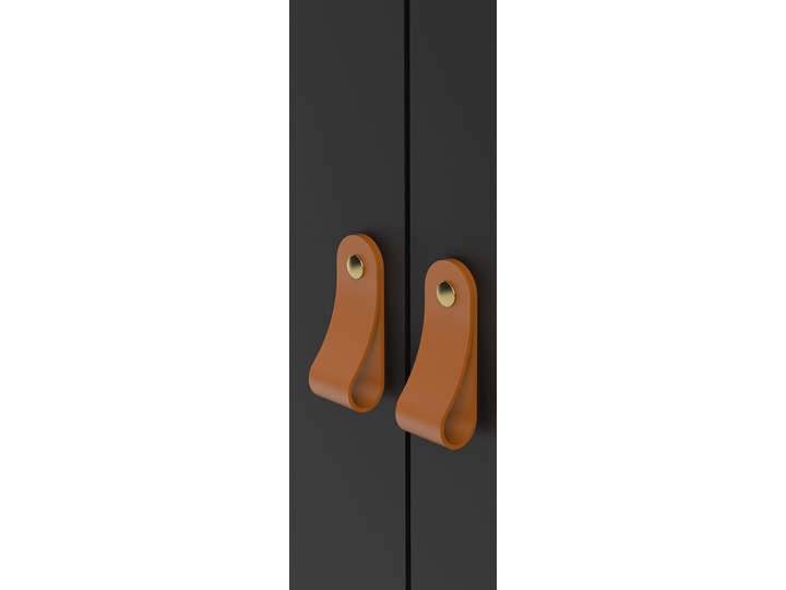 Dwudrzwiowa szafa ubraniowa Madrid 2D czarny mat Wysokość 199 cm Głębokość 58 cm Styl Minimalistyczny