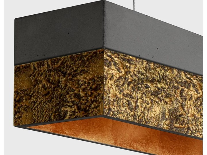 LA TEXTURA - ARTYSTYCZNA EKSKLUZYWNA LAMPA SUFITOWA DUŻA DO LOFTU Metal Tworzywo sztuczne Kolor Złoty