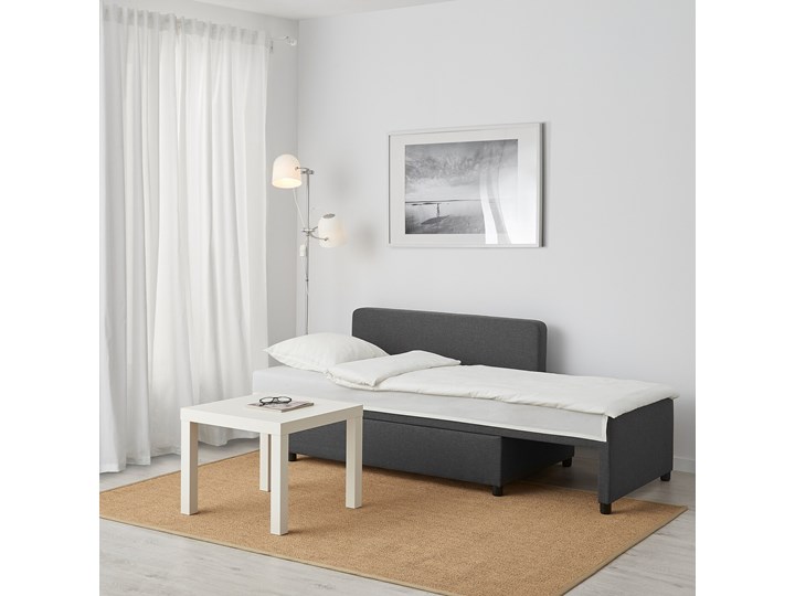 BYGGET Leżanka/sofa rozkładana Szerokość 149 cm Głębokość 91 cm Stała konstrukcja Kolor Szary
