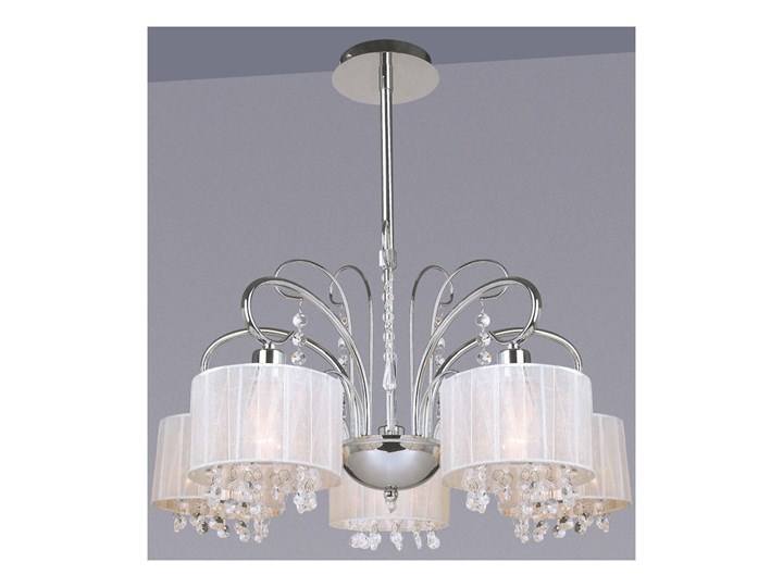 Lampa wisząca Span MDM1583/5 WH ITALUX MDM1583/5 WH Lampa z kryształkami Metal Tkanina Kryształ Ilość źródeł światła 5 źródeł