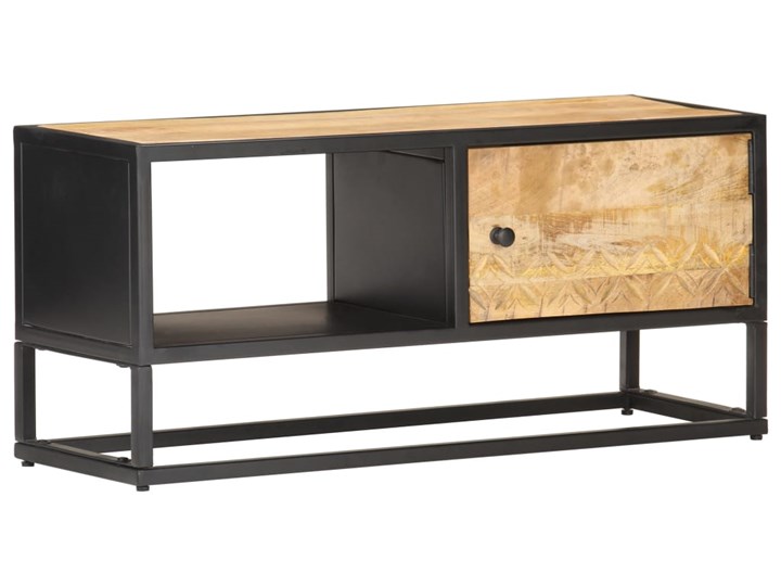 vidaXL Szafka TV z drzwiczkami, 90x30x40 cm, surowe drewno mango Kategoria Szafki i regały