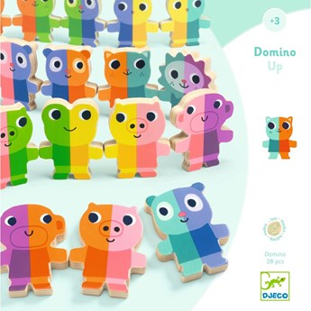 Dziecięce domino drewniane 3D Djeco