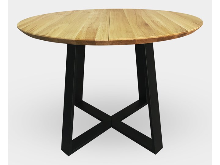 Grande Rotondo IX - rozkładany Styl Industrialny Długość 110 cm Szerokość 110 cm Drewno Wysokość 75 cm Stal Średnica 110 cm
