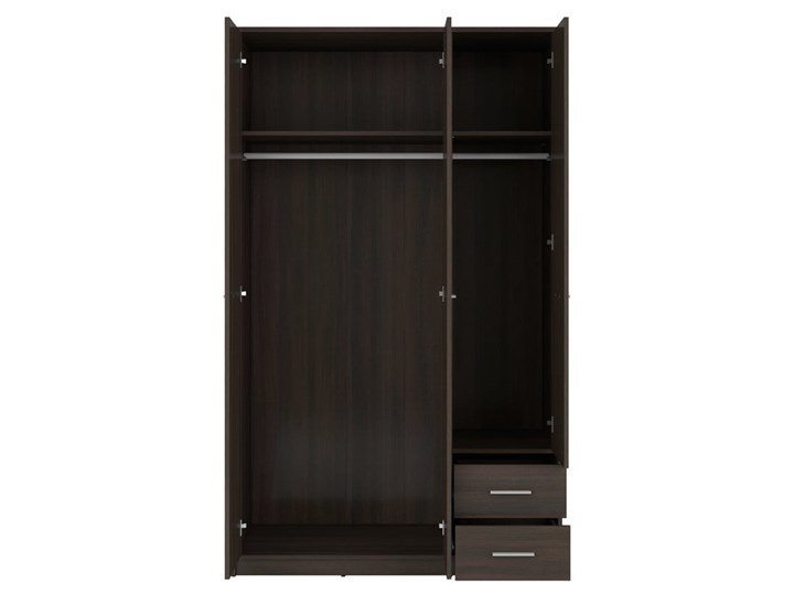 Szafa Nepo Plus - Kolor: Wenge - Black Red White - BRW Tworzywo sztuczne Drewno Lustro